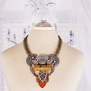 Natasha Steampunk Gatsby Statement Jewel Necklace